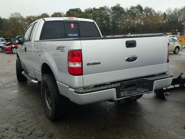 1FTRX14W68FC01076 - 2008 FORD F150 SILVER photo 3