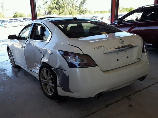 1N4AA5AP5DC826413 - 2013 NISSAN MAXIMA S WHITE photo 3