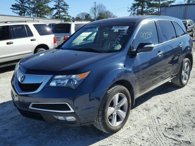 2HNYD2H31CH519716 - 2012 ACURA MDX TECHNO BLUE photo 2