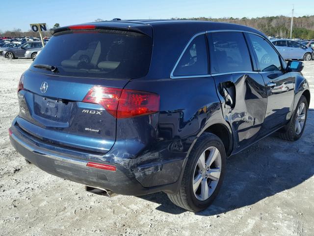 2HNYD2H31CH519716 - 2012 ACURA MDX TECHNO BLUE photo 4