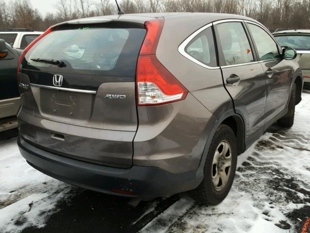 5J6RM4H3XCL074055 - 2012 HONDA CR-V LX GRAY photo 4