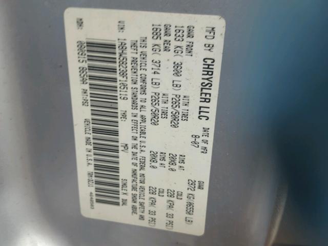 1A8HW58238F105119 - 2008 CHRYSLER ASPEN LIMI 银色 照片 10