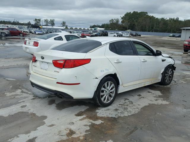 5XXGN4A71EG308352 - 2014 KIA OPTIMA EX WHITE photo 4