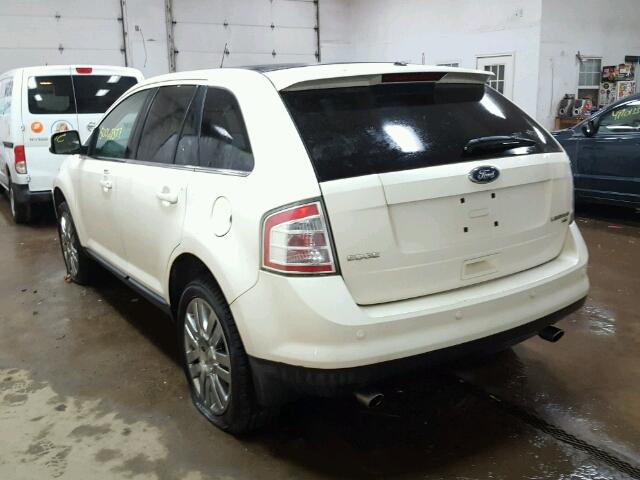 2FMDK49C18BB34392 - 2008 FORD EDGE LIMIT WHITE photo 3