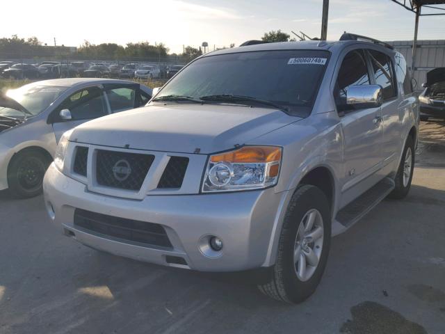 5N1BA0ND8AN605210 - 2010 NISSAN ARMADA SE SILVER photo 2