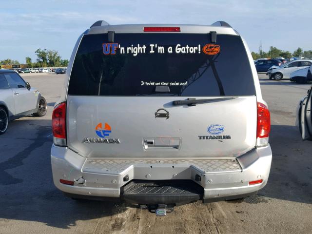 5N1BA0ND8AN605210 - 2010 NISSAN ARMADA SE SILVER photo 9