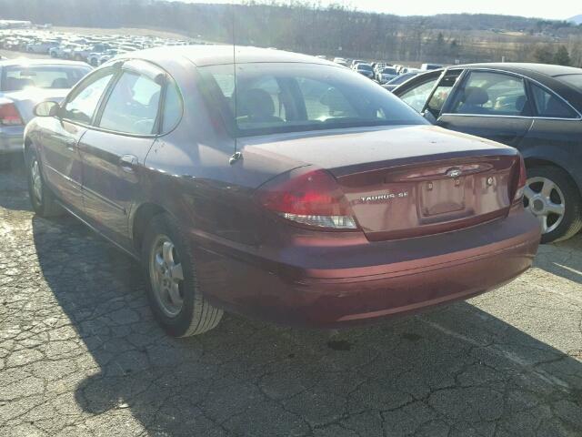 1FAFP53U36A103407 - 2006 FORD TAURUS SE MAROON photo 3