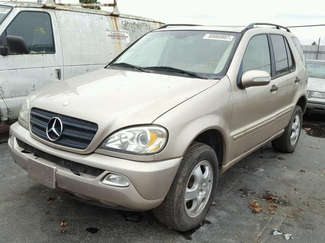 4JGAB57E73A449649 - 2003 MERCEDES-BENZ ML 350 BEIGE photo 2