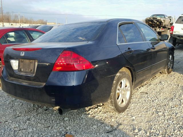 1HGCM56417A172424 - 2007 HONDA ACCORD LX BLUE photo 4