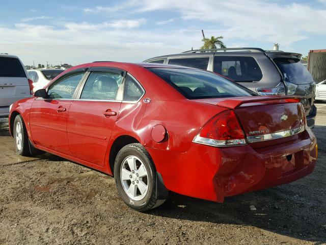 2G1WT58N581220855 - 2008 CHEVROLET IMPALA LT RED photo 3