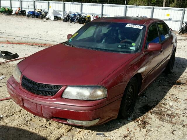 2G1WH52K859334412 - 2005 CHEVROLET IMPALA LS BURGUNDY photo 2