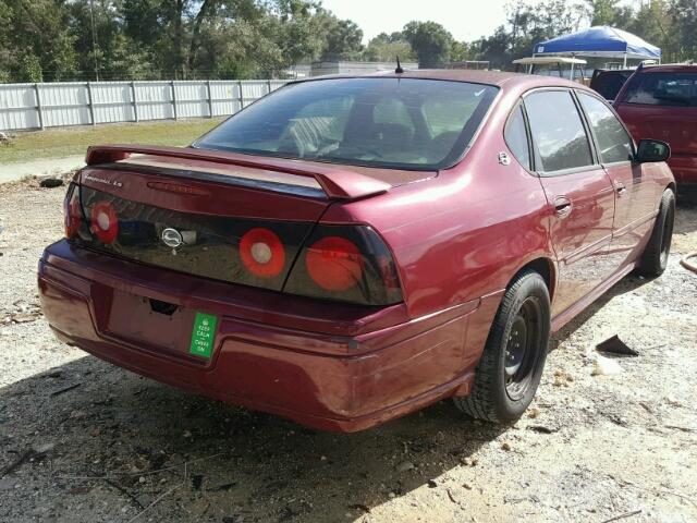 2G1WH52K859334412 - 2005 CHEVROLET IMPALA LS BURGUNDY photo 4