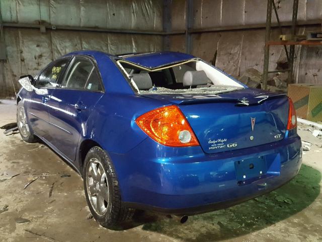 1G2ZH58N974262071 - 2007 PONTIAC G6 GT BLUE photo 3