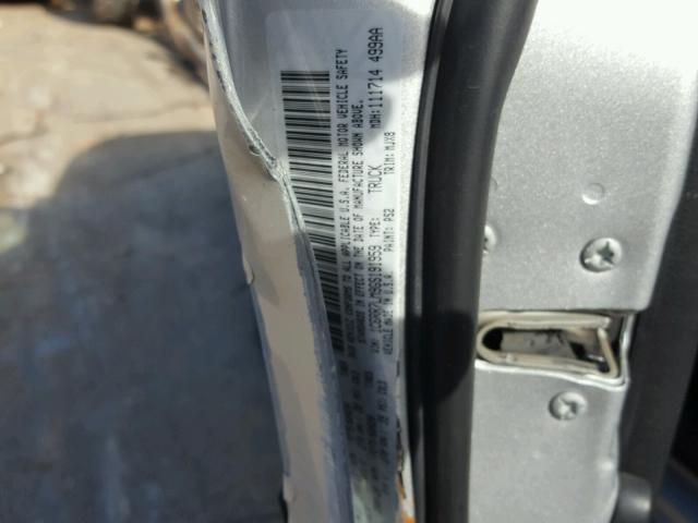 1C6RR7LM9GS191959 - 2016 RAM 1500 SLT ვერცხლისფერი ფოტო 10