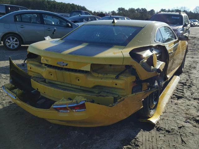 2G1FB1ED4B9164066 - 2011 CHEVROLET CAMARO LT YELLOW photo 4