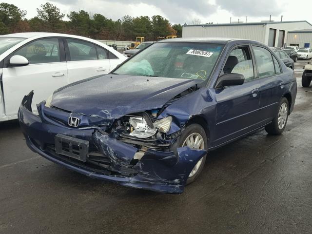 2HGES16544H602590 - 2004 HONDA CIVIC LX SILVER photo 2