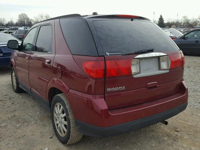 3G5DA03L56S551148 - 2006 BUICK RENDEZVOUS MAROON photo 3