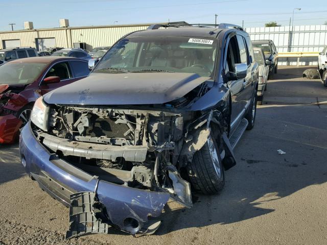 5N1AA0ND0AN615600 - 2010 NISSAN ARMADA SE BLUE photo 2