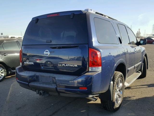 5N1AA0ND0AN615600 - 2010 NISSAN ARMADA SE BLUE photo 4