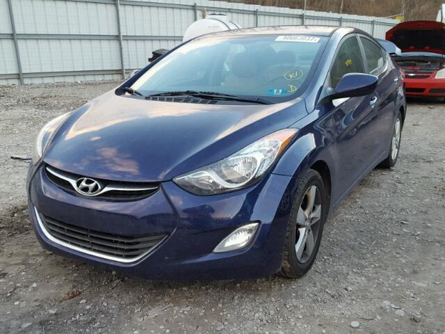 5NPDH4AE9DH444868 - 2013 HYUNDAI ELANTRA GL BLUE photo 2