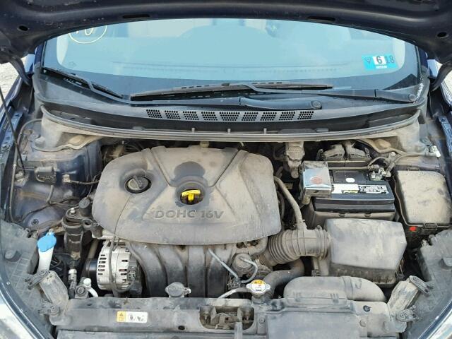 5NPDH4AE9DH444868 - 2013 HYUNDAI ELANTRA GL BLUE photo 7