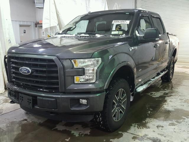 1FTEW1EG4GFB95589 - 2016 FORD F150 SUPER GRAY photo 2