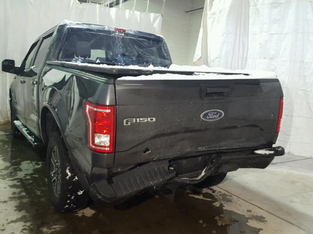 1FTEW1EG4GFB95589 - 2016 FORD F150 SUPER GRAY photo 3