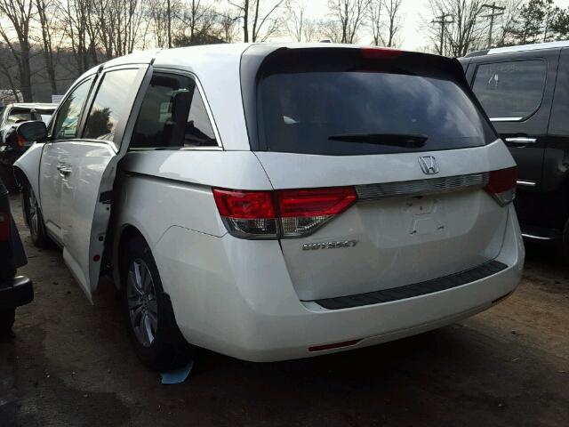 5FNRL5H68EB090656 - 2014 HONDA ODYSSEY EX WHITE photo 3