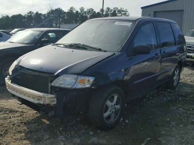 JM3LW28A430373476 - 2003 MAZDA MPV WAGON BLUE photo 2