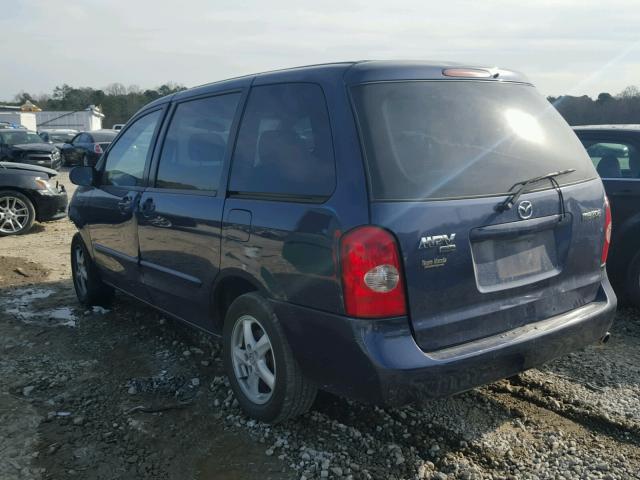 JM3LW28A430373476 - 2003 MAZDA MPV WAGON BLUE photo 3