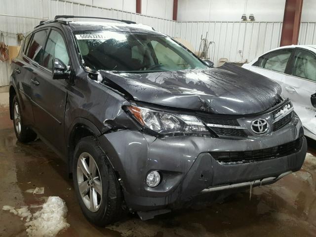 2T3RFREV3FW338530 - 2015 TOYOTA RAV4 XLE GRAY photo 1