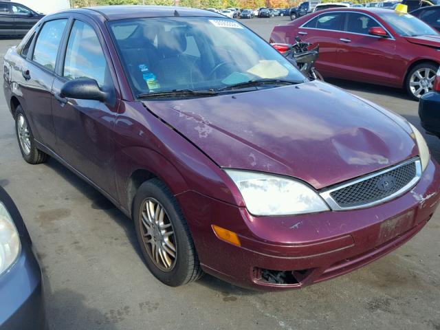 1FAHP34N87W357753 - 2007 FORD FOCUS BURGUNDY photo 1