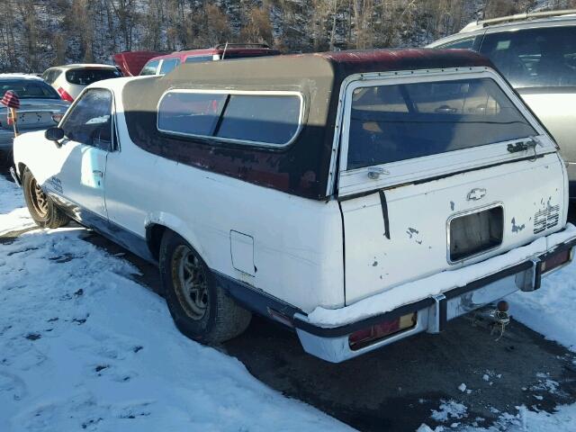 1GCCW80H9CR131556 - 1982 CHEVROLET EL CAMINO WHITE photo 3