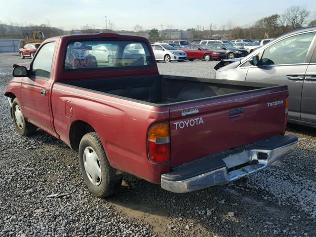 4TANL42N0YZ596629 - 2000 TOYOTA TACOMA BURGUNDY photo 3