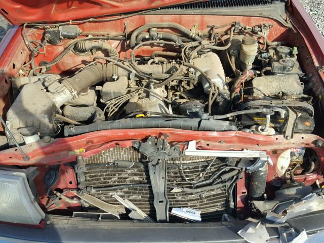 4TANL42N0YZ596629 - 2000 TOYOTA TACOMA BURGUNDY photo 7