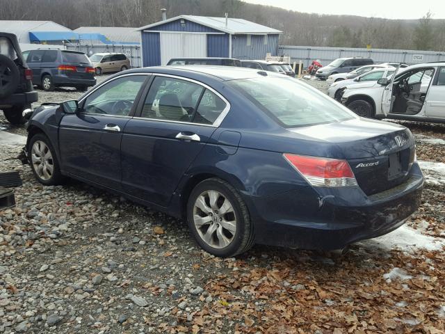 5KBCP3F81AB008314 - 2010 HONDA ACCORD EXL BLUE photo 3