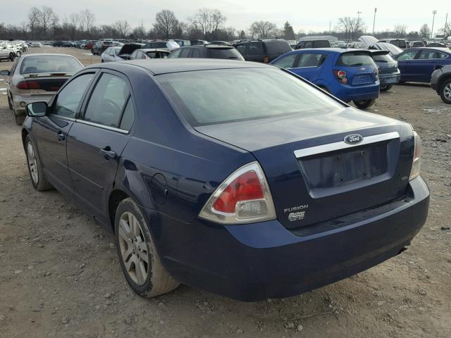 3FAHP08Z97R114726 - 2007 FORD FUSION SEL BLUE photo 3