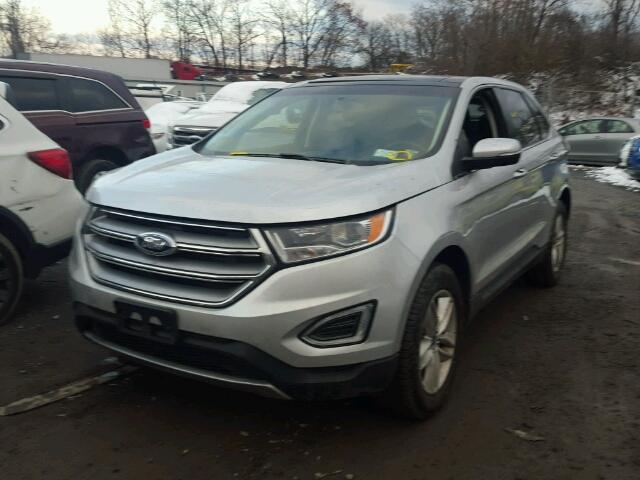 2FMPK4J8XHBB08068 - 2017 FORD EDGE SEL SILVER photo 2