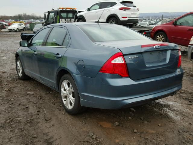 3FAHP0HAXCR425943 - 2012 FORD FUSION SE GRAY photo 3