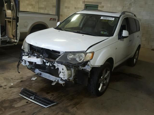 JA4MT41X97Z004589 - 2007 MITSUBISHI OUTLANDER WHITE photo 2