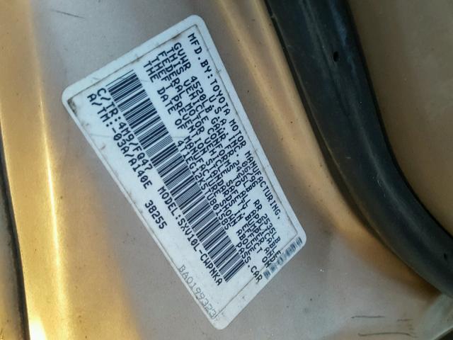 4T1EG12K5TU801585 - 1996 TOYOTA CAMRY LE ვერცხლისფერი ფოტო 10