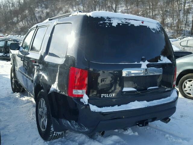 5FNYF4H51BB034834 - 2011 HONDA PILOT EXL BLACK photo 3