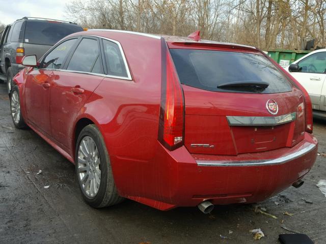 1G6DS8EV0A0127494 - 2010 CADILLAC CTS PREMIU RED photo 3