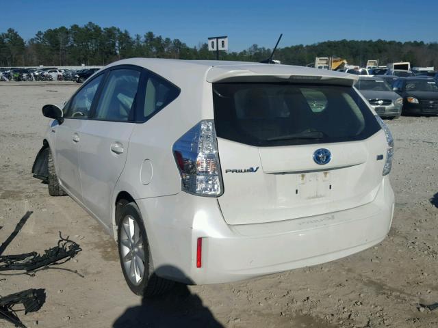 JTDZN3EU3D3244431 - 2013 TOYOTA PRIUS V WHITE photo 3