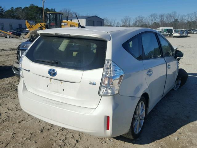 JTDZN3EU3D3244431 - 2013 TOYOTA PRIUS V WHITE photo 4