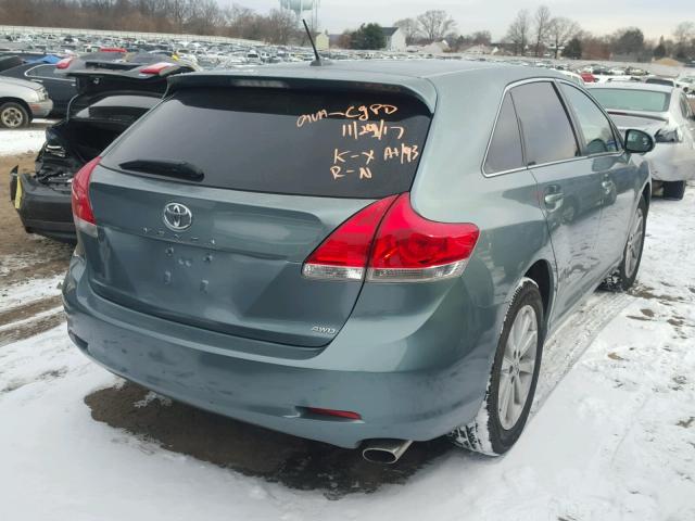 4T3BA3BB7BU023263 - 2011 TOYOTA VENZA BASE GREEN photo 4