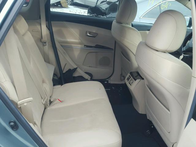 4T3BA3BB7BU023263 - 2011 TOYOTA VENZA BASE GREEN photo 6