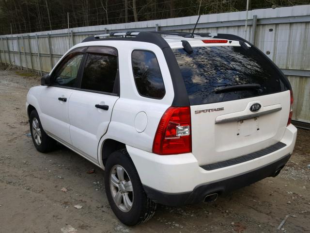 KNDKG3A48A7693061 - 2010 KIA SPORTAGE L WHITE photo 3