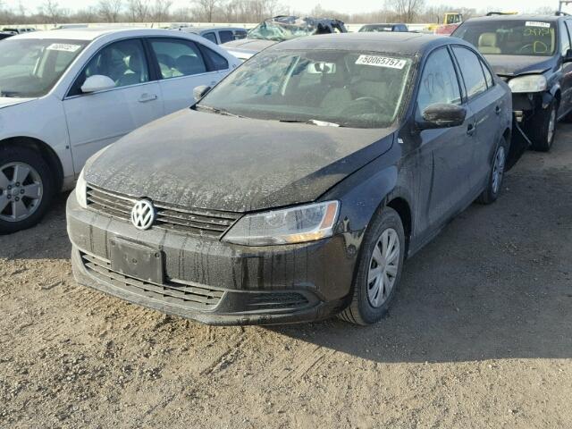 3VW2K7AJ7DM305062 - 2013 VOLKSWAGEN JETTA BASE BLACK photo 2