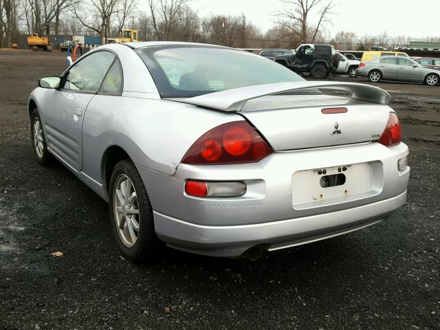 4A3AC44G32E023673 - 2002 MITSUBISHI ECLIPSE GS SILVER photo 3